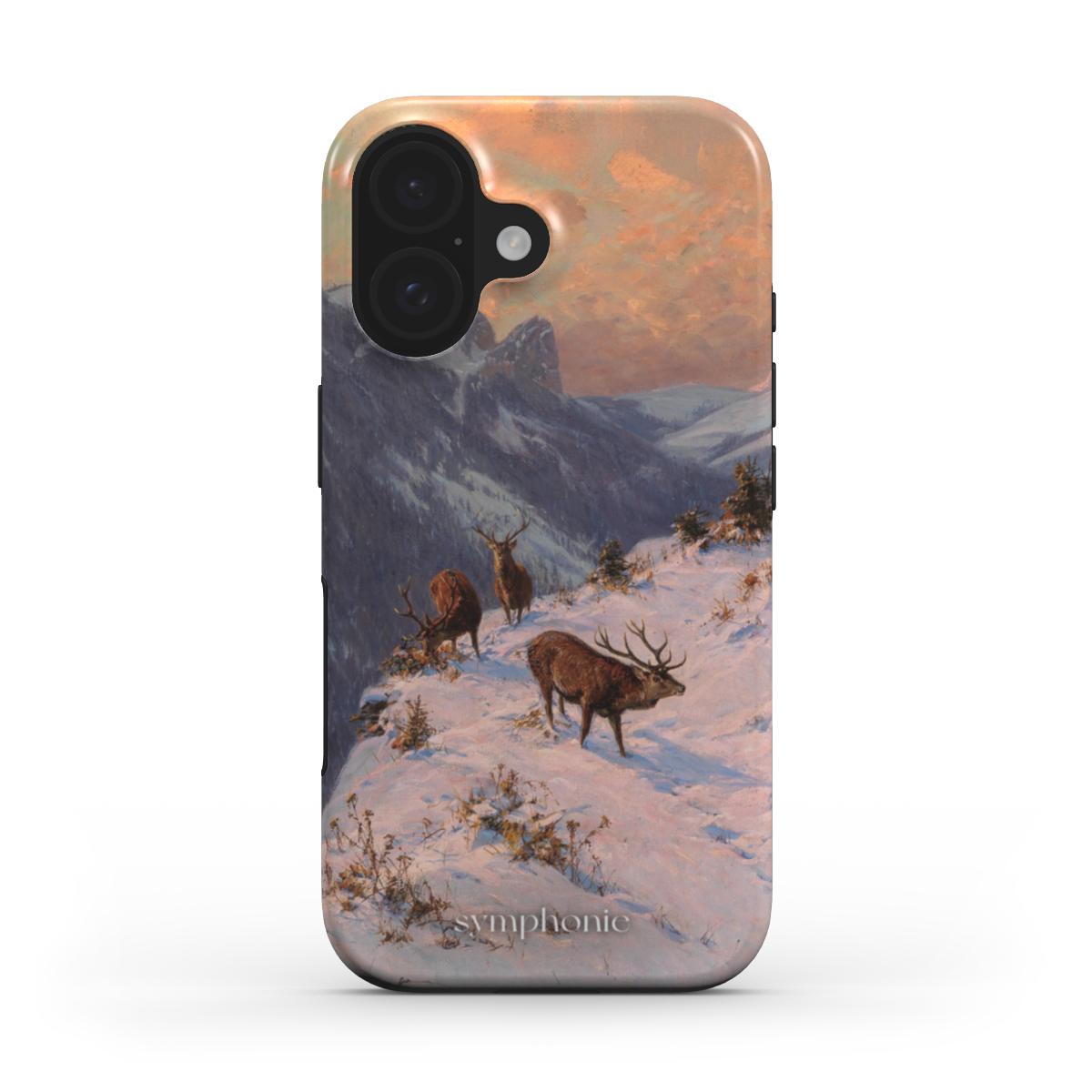 Raudonasis elnias žiemoje