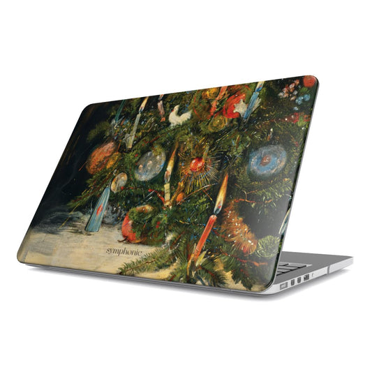 Kalėdų eglė, papuošta girliandomis - MacBook dėklas