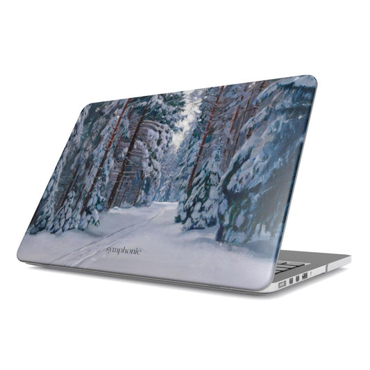 Sniegu užpustytas miško takas - MacBook dėklas
