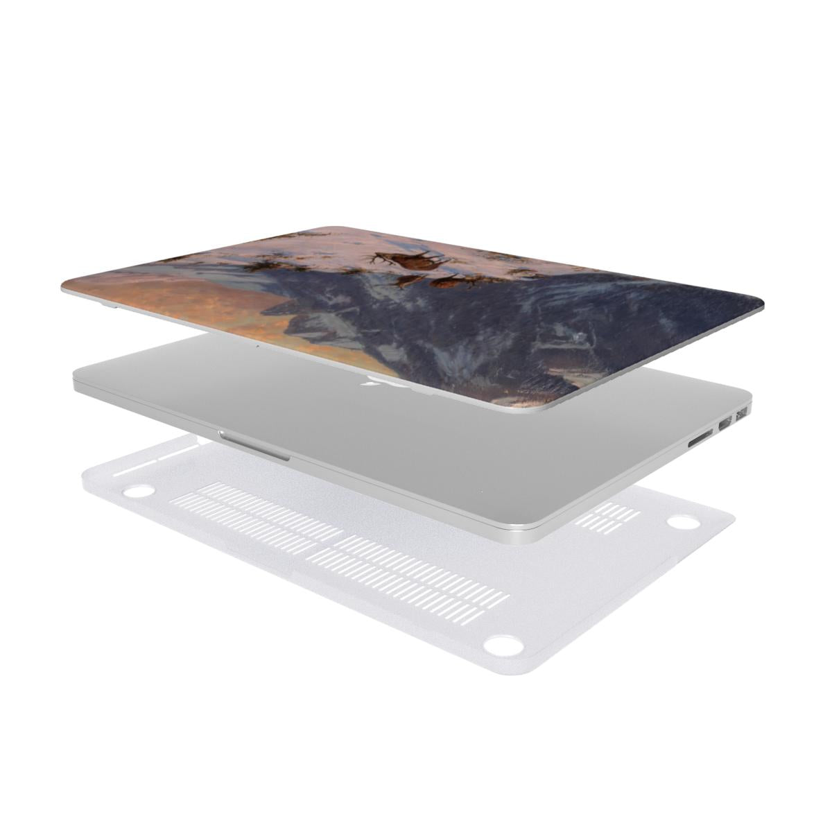 Raudonasis elnias žiemoje - MacBook dėklas