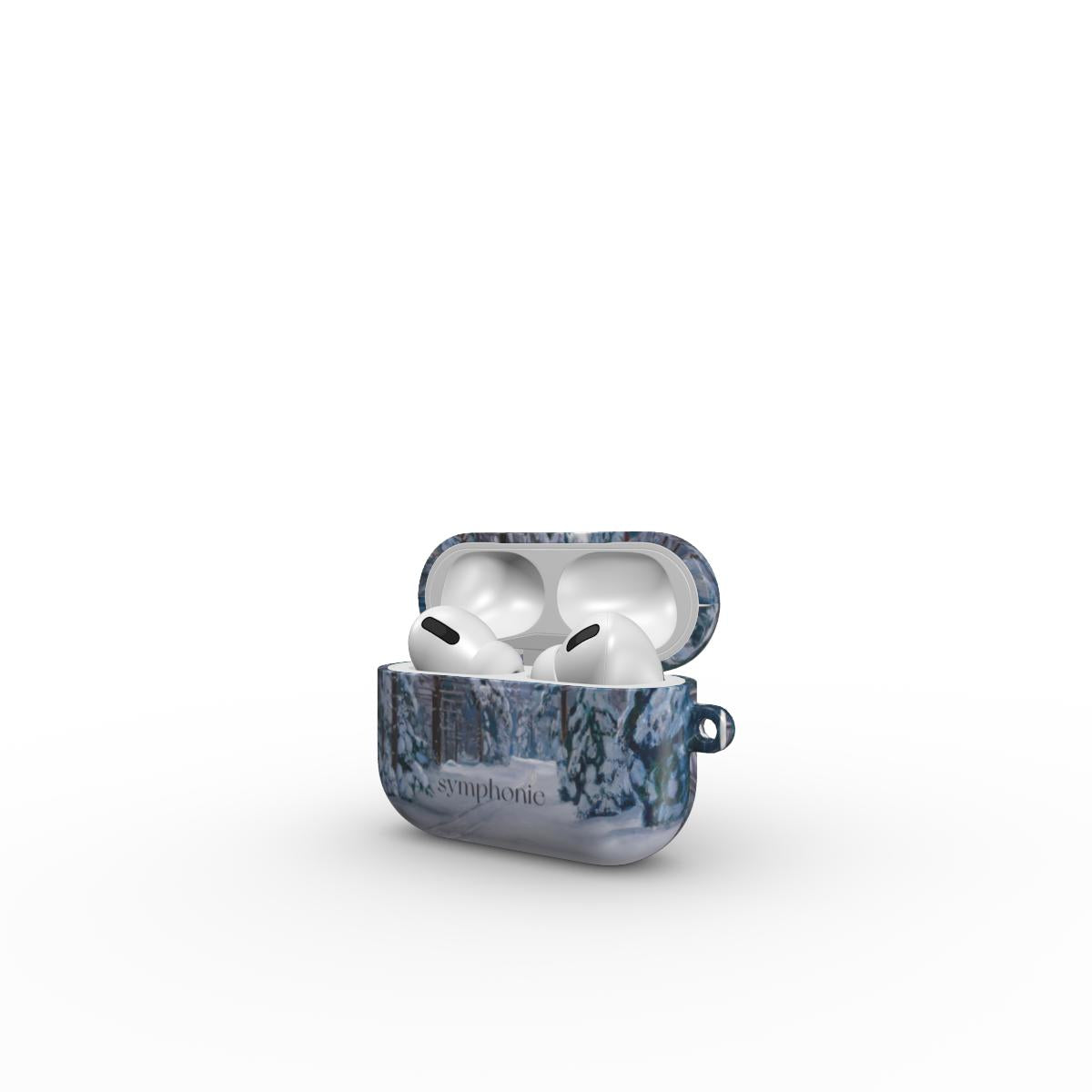 Sniegu užpustytas miško takas - AirPods dėklas